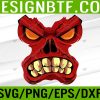 WTM 05 12 Angry Monster Face Lazy Halloween Costume Scary Creepy Svg, Eps, Png, Dxf, Digital Download