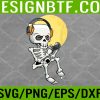 WTM 05 15 Skeleton Gamer Lazy Halloween Costume Gaming Video-Games Svg, Eps, Png, Dxf, Digital Download