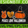 WTM 05 18 Peace Love Halloween Lazy Halloween Costume Cool Pumpkin Svg, Eps, Png, Dxf, Digital Download