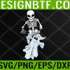 WTM 05 22 Skeleton Ghost Lazy Halloween Costume Funny Skull Spirit Svg, Eps, Png, Dxf, Digital Download