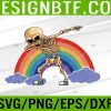 WTM 05 23 Skeleton Dabbing Lazy Halloween Costume Dab Skull Rainbow Svg, Eps, Png, Dxf, Digital Download