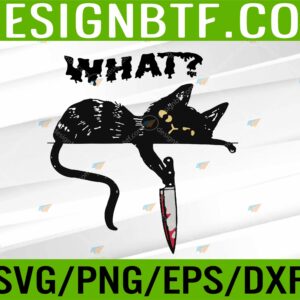 WTM 05 34 scaled Cat What Shirt Black Cat With Knife Killer Halloween Funny Svg, Eps, Png, Dxf, Digital Download