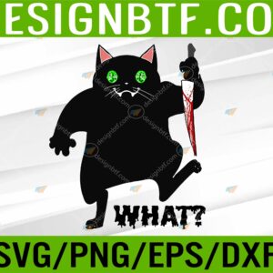 WTM 05 35 scaled Cat What Shirt Funny Black Cat With Knife Killer Halloween Svg, Eps, Png, Dxf, Digital Download