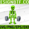 WTM 05 48 Halloween Skeleton Deadlift Funny Fitness Weightlifting Svg, Eps, Png, Dxf, Digital Download