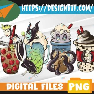 WTM web moi 05 61 scaled Villains Latte PNG, Horror Fall coffee pumpkin spice iced warm autumn orange PNG, Digital Download