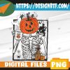WTM web moi 05 78 Halloween Pumpkin Skeleton Drinking Coffee PNG, Digital Download