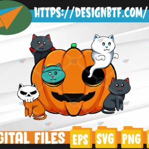 WTM web moi 05 9 scaled Pumpkin Monster-Cats Lazy Halloween Costume Cute Kittens Svg, Eps, Png, Dxf, Digital Download