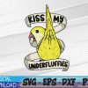WTMWEBMOI 05 23 Kiss My Parrot Underfluffies I Yellow Monk Parakeet Quaker Svg, Eps, Png, Dxf, Digital Download