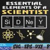 WTMWEBMOI 05 24 Birthday Sidney Periodic Table Elements Custom Science Svg, Eps, Png, Dxf, Digital Download