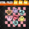 WTMWEBMOI 02 7 Valentines Day ,Retro Groovy Conversation Heart Candy Svg, Eps, Png, Dxf, Digital Download
