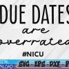 WTMWEBMOI 02 9 Cute Neonatal Nurse Due Dates Are Overrated NICU Nurse Squad Svg, Eps, Png, Dxf, Digital Download