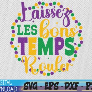 Mardi Gras King Cake Louisiana Mardi Gras Beads Svg, Eps, Png, Dxf, Digital Download