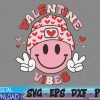 WTMWEBMOI 03 13 Valentine Vibes Smile Face Trendy Valentines Day Groovy Svg, Eps, Png, Dxf, Digital Download