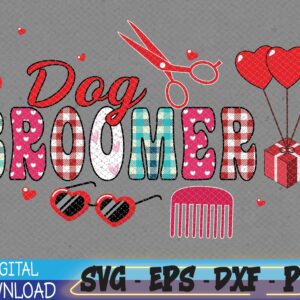 WTMWEBMOI 03 Dog Groomer Cute Hearts Valentine's Day Matching Family Svg, Eps, Png, Dxf, Digital Download