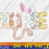 WTMWEBMOI123 02 7 Stethoscope Scrub Nurse Life Easter Day Cute Bunny With Eggs, Svg, Eps, Png, Dxf, Digital Download