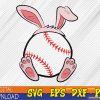 WTMWEBMOI123 02 9 Easter Baseball Lover Bunny Ears Ball Cute Rabbit Sport Svg, Eps, Png, Dxf, Digital Download