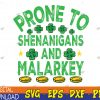 WTMWEBMOI123 04 17 Prone To Shenanigans And Malarkey St Patricks Day Men Women Svg, Eps, Png, Dxf, Digital Download
