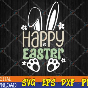 WTMWEBMOI123 04 30 Happy Easter Bunny, Cute Easter Svg, Eps, Png, Dxf, Digital Download