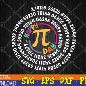 WTMWEBMOI123 04 Happy Pi Day 3.14 Mathematic Math Teacher Gift Spiral Pi Day Svg, Eps, Png, Dxf, Digital Download