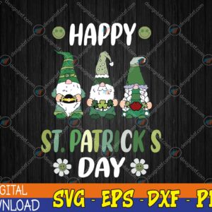 WTMWEBMOI123 04 50 Happy St Patricks day gnomes Shamrock Svg, Eps, Png, Dxf, Digital Download
