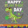 WTMWEBMOI123 04 61 Happy St Patricks day, dinosaur trex lucky Svg, Eps, Png, Dxf, Digital Download
