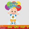 WTMWEBMOI123 01 1 Cocomelon JJ Happy Birthday Standee Svg, Eps, Png, Dxf, Digital Download