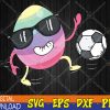 WTMWEBMOI123 04 13 Eggs Playing Soccer Easter Day Svg, Eps, Png, Dxf, Digital Download