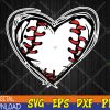 WTMWEBMOI123 04 47 Mother's Day Distressed Heart Baseball Heart Mom Mama Svg, Eps, Png, Dxf, Digital Download