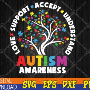 WTMWEBMOI123 04 59 Autism Love Accept Support Autistic Autism Awareness Svg, Eps, Png, Dxf, Digital Download