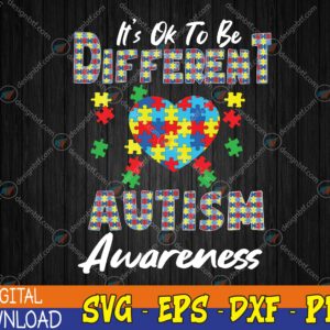 WTMWEBMOI123 04 68 Different Autism Awareness Month Heart Puzzle Pieces Svg, Eps, Png, Dxf, Digital Download