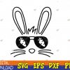 WTMWEBMOI123 04 78 Bunny Face Easter Day Sunglasses Carrot Svg, Eps, Png, Dxf, Digital Download