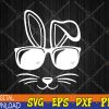 WTMWEBMOI123 04 80 Bunny Face With Sunglasses, Easter Day Svg, Eps, Png, Dxf, Digital Download