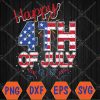 WTMWEBMOI066 04 135 Fireworks Happy 4th Of July US Flag American 4th Of July Svg, Eps, Png, Dxf, Digital Download