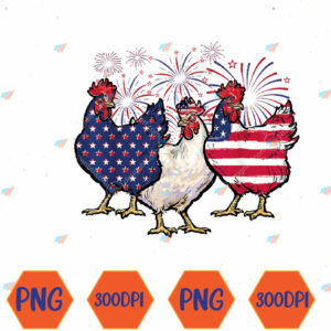 WTMWEBMOI066 04 84 Fourth Of July Funny Chicken Farmer American Flag Patriotic Svg, Eps, Png, Dxf, Digital Download