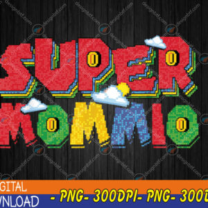 WTMWEBMOI123 04 228 Gamer Mommio Super Mom Mother's Day PNG, Digital Download