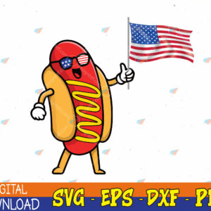 WTMWEBMOI123 04 292 4th of July Hot-Dog Hot-dog 4th of July Svg, Eps, Png, Dxf, Digital Download