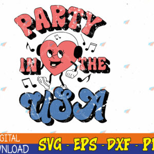 WTMWEBMOI123 04 302 Party In The USA svg, Patriotic svg, Womens Fourth of July svg, American svg, 4th of July, Cute America Svg, Eps, Png, Dxf, Digital Download