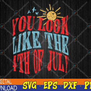 WTMWEBMOI123 04 304 You Look Like 4th of July, Retro USA svg, 4th of July svg, 4th of July shirt, America Patriotic svg