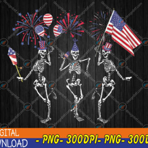 WTMWEBMOI123 04 341 Dancing Skeleton 4th of July, Independence-Day, Digital File