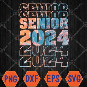 WTMWEBMOI066 04 134 Senior 2024 Class of 24 High School College Graduation Svg, Eps, Png, Dxf, Digital Download
