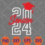 Senior 24 Class of 2024 Back to School Graduation 2024 Svg, Eps, Png, Dxf, Digital Download