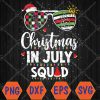 WTMWEBMOI066 04 155 Christmas In July Squad Funny Summer Xmas Svg, Eps, Png, Dxf, Digital Download