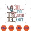 WTMWEBMOI066 04 18 Chill The Fourth Out Retro Western Cowgirl 4th of July Svg, Eps, Png, Dxf, Digital Download