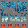 WTMWEBMOI066 04 201 Retro Shark Ocean Biologist Animal Lover Shark Fin Week 2023 Svg, Eps, Png, Dxf, Digital Download