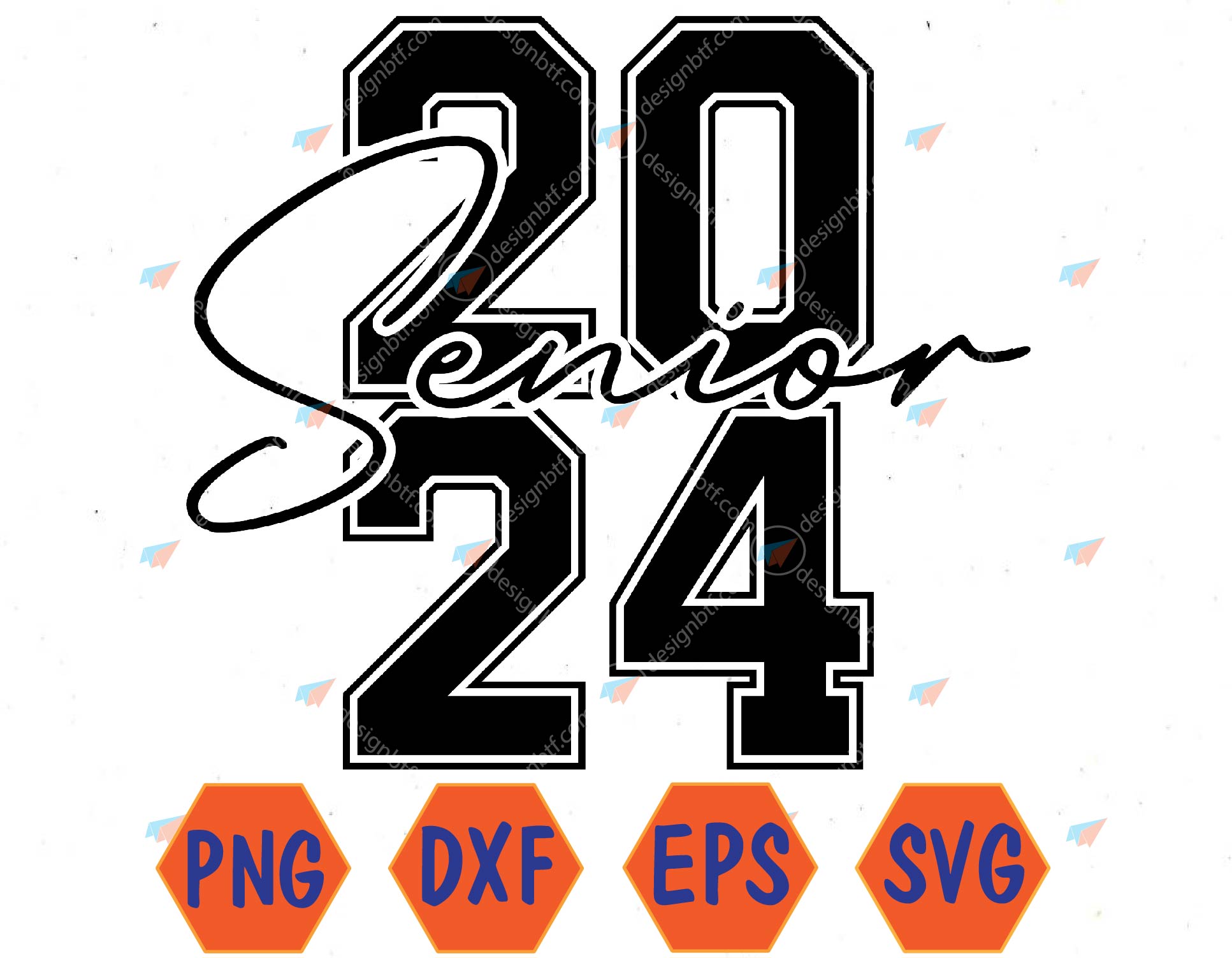 Senior 3peat 2024 SVG, DXF, PNG, and EPS Digital Files – Da Goodie