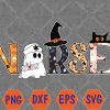 WTMWEBMOI066 04 Spooky Halloween Nurse RN Cute Scrub Healthcare Cat Witch Svg, Eps, Png, Dxf, Digital Download