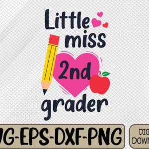 WTMWEBMOI066 09 139 Little Miss 2nd Grader First Day Of Second Grade Svg, Eps, Png, Dxf, Digital Download