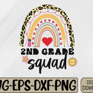 WTMWEBMOI066 09 142 Second Grade Squad 2nd Grade Team Retro First Day of School Svg, Eps, Png, Dxf, Digital Download