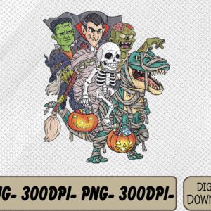 WTMWEBMOI066 09 222 Skeleton Zombie Riding Mummy T Rex Funny Halloween Pumpkin Svg, Eps, Png, Dxf, Digital Download