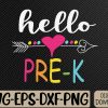 WTMWEBMOI066 09 25 First Day Of Pre K Hello Back To School Teacher Svg, Eps, Png, Dxf, Digital Download